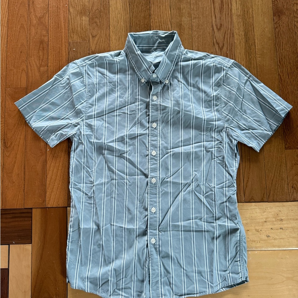 Abercrombie & Fitch Light Blue Striped Shirt